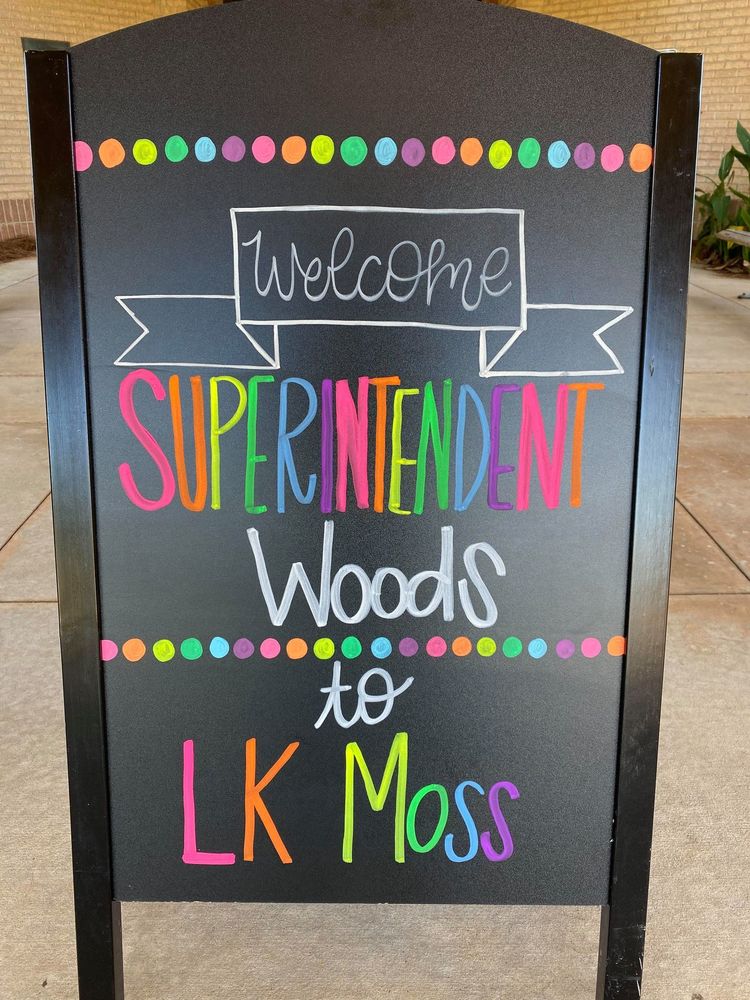 Welcome State School Superintendent Woods to L.K. Moss