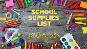 LK School Supply List 22-23