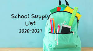 L. K. Moss Grade Level Supply Lists 2020-2021