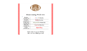 Homecoming Dress-Up Days
